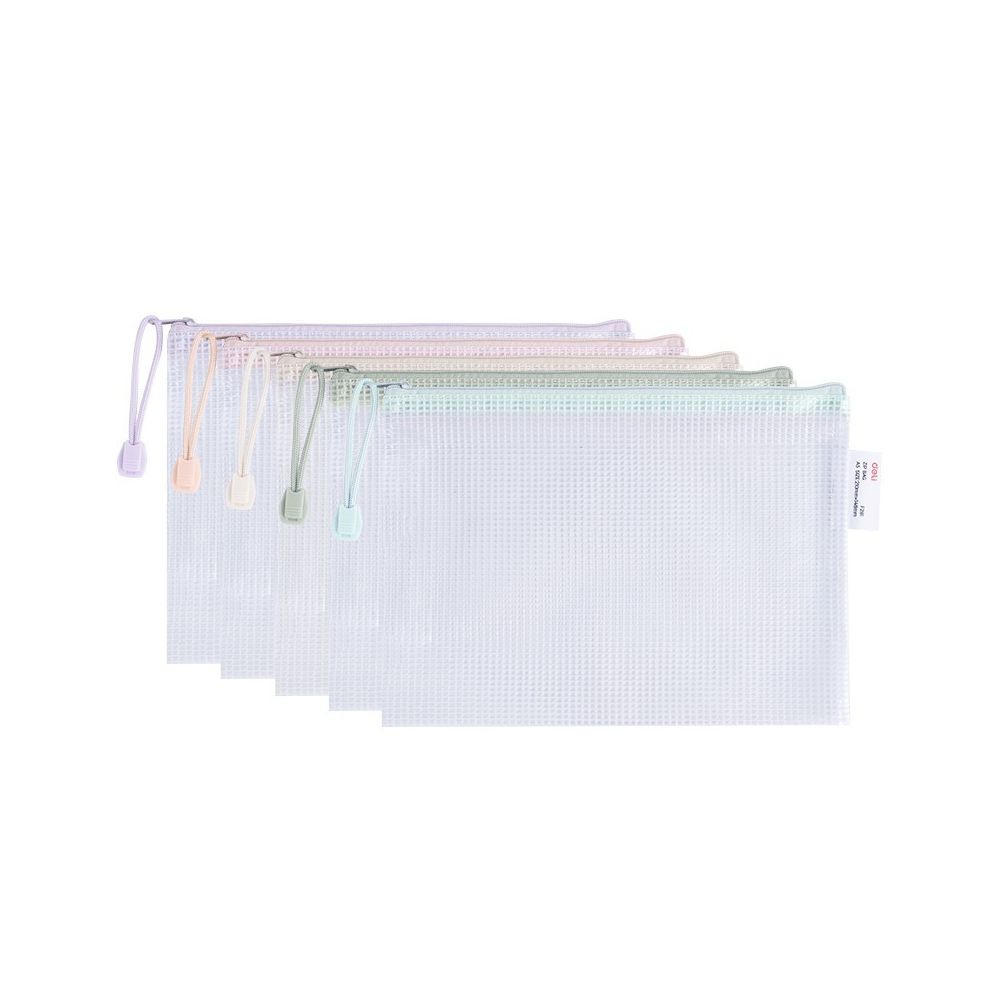 Джоб с цип Deli, EF281, A5, PVC 230 mic, полупрозрачен