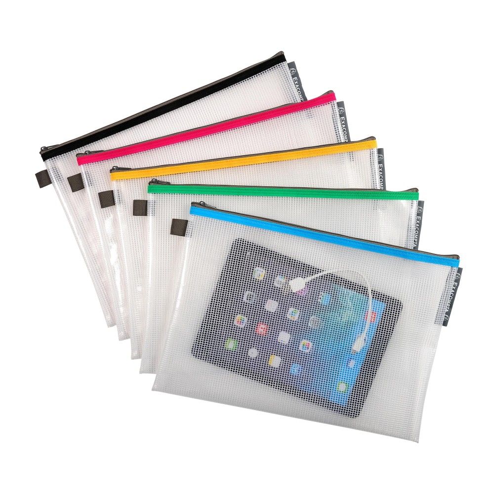 Джоб с цип EXACOMPTA, A4+, 350х250 мм, материал EVA, прозрачен