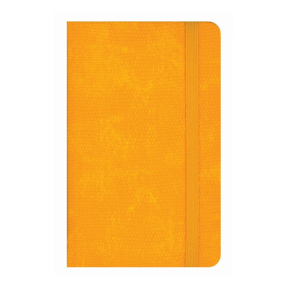 Джобен бележник с ластик LASTVA Play, A6, 96 л., линиран офсет 80 г, твърда термо PU корица, оранж