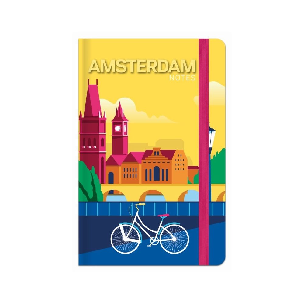 Джобен бележник с ластик LASTVA Travel, A6, 96 л., линиран офсет 70 г, твърда корица мат ламинат