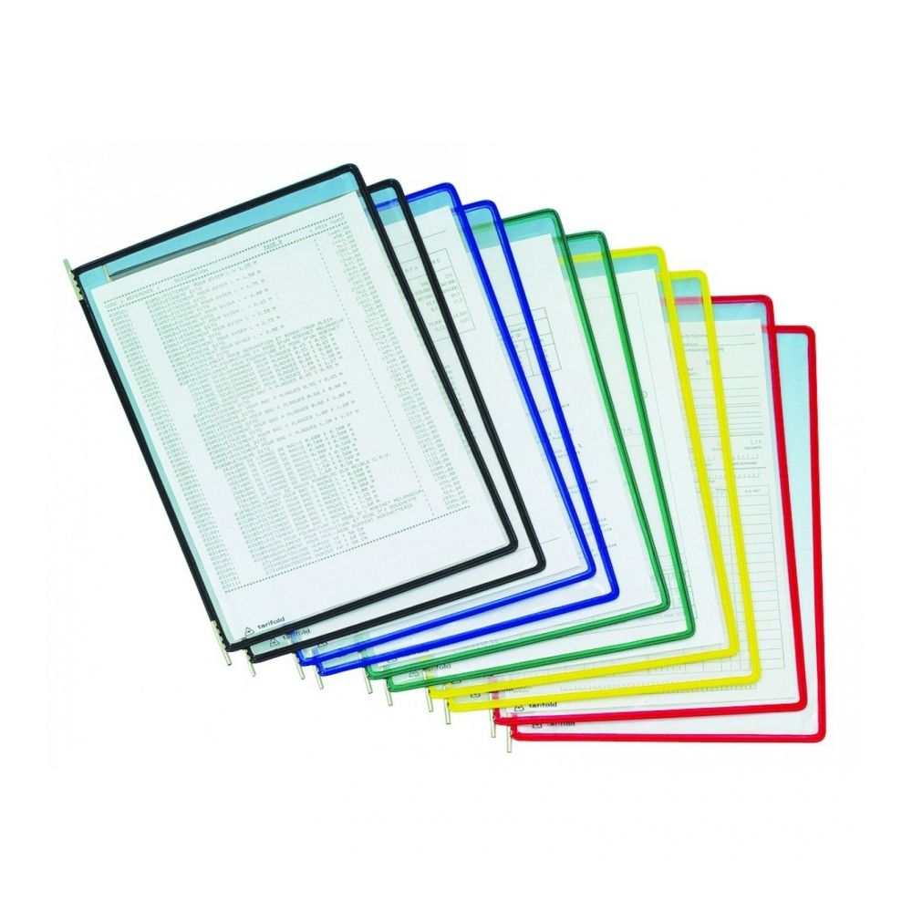 Джобове за информационна система Djois, PVC, А4, цветни рамки микс от 5 цвята, опаковка 10 бр.