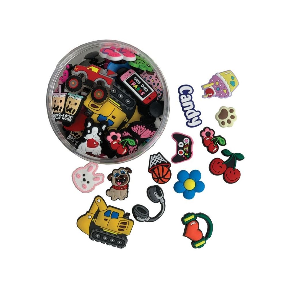 Фигурки CROQPINS за CROQ продукти, CT1111, с мека текстура, 40 дизайна, опаковка 50 бр.