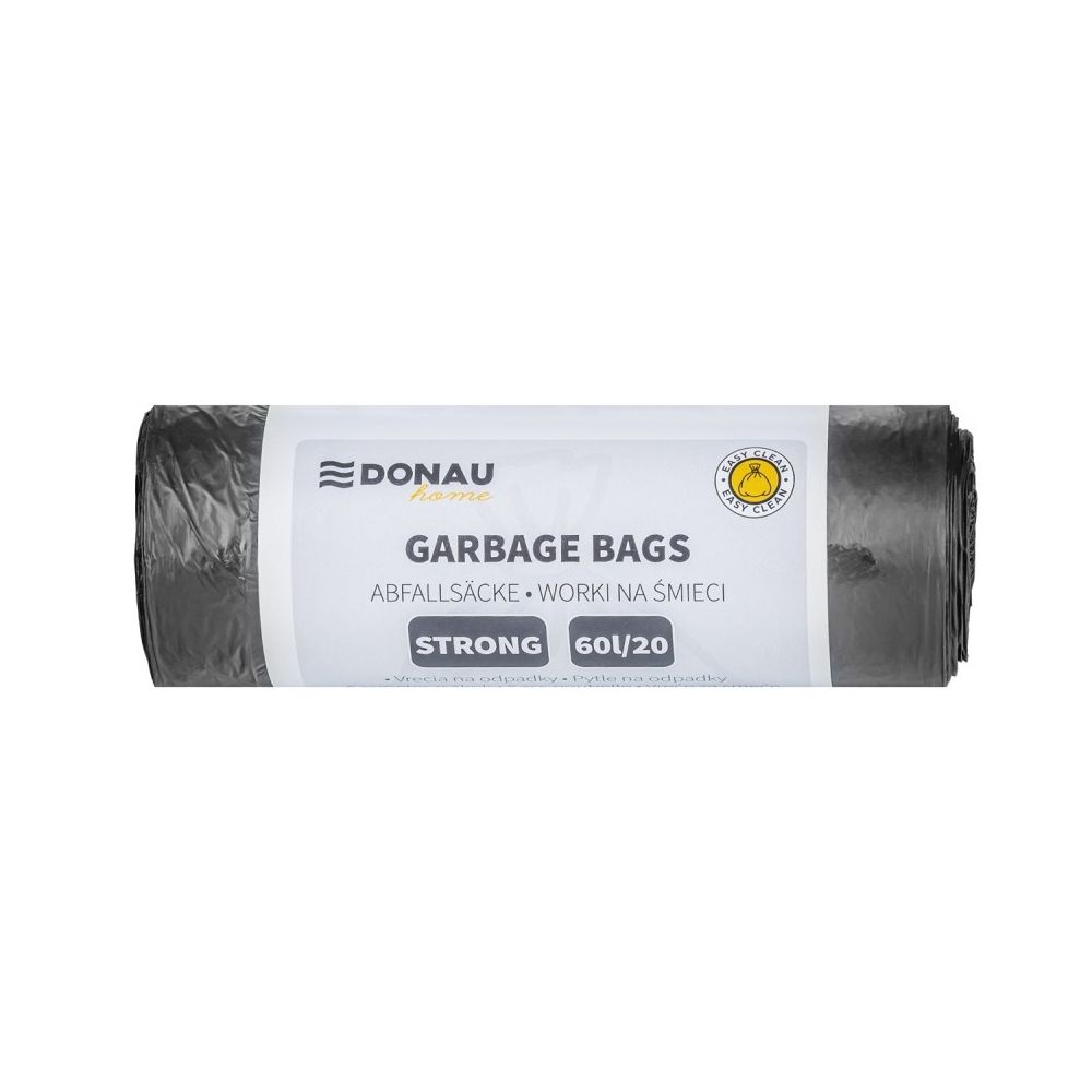 Чували за смет DONAU HOME, LDPE 20 mic, 60 л, 57х70 см, черни, 20 бр.
