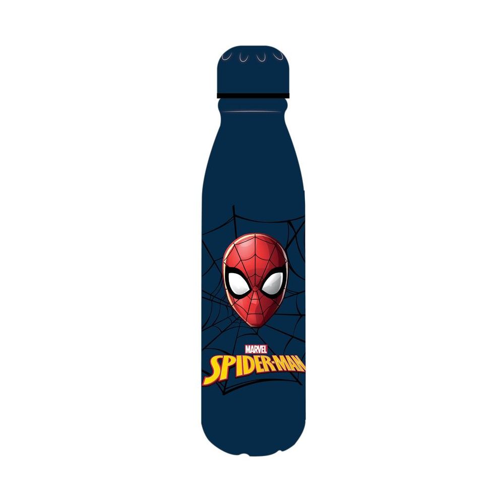 Бутилка за вода Spider-Man Refresh, Refill!, 600 мл , синя, алуминий, 240 х 60 х 60 мм