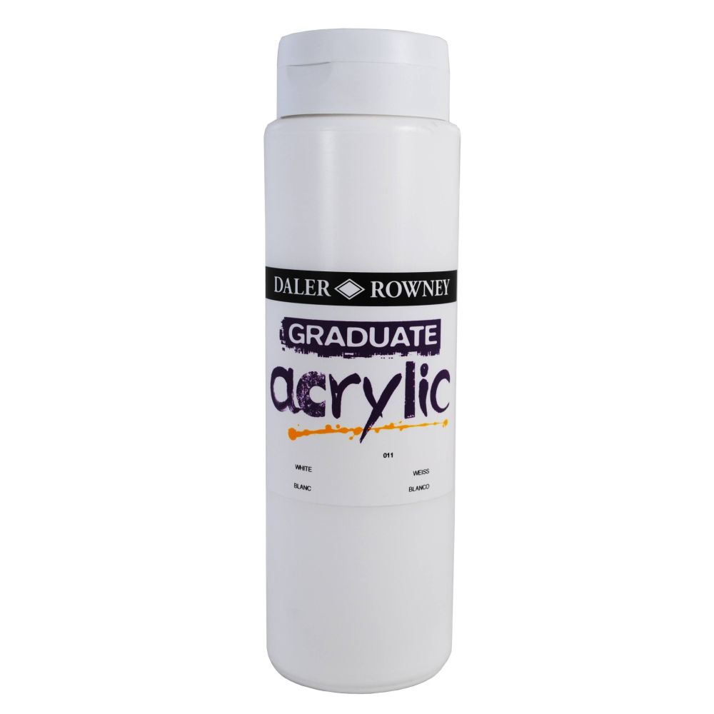 Акрилна боя DALER-ROWNEY Graduate, 500 мл, бяло (White)