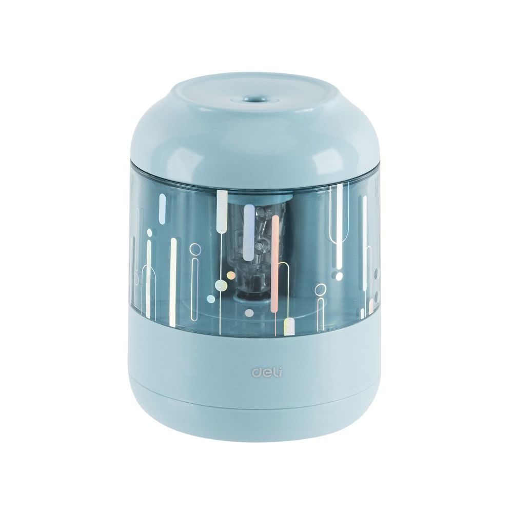 Единична електрическа острилка Deli EH508-BL, ф 8 мм, 76х76х97 мм, синя