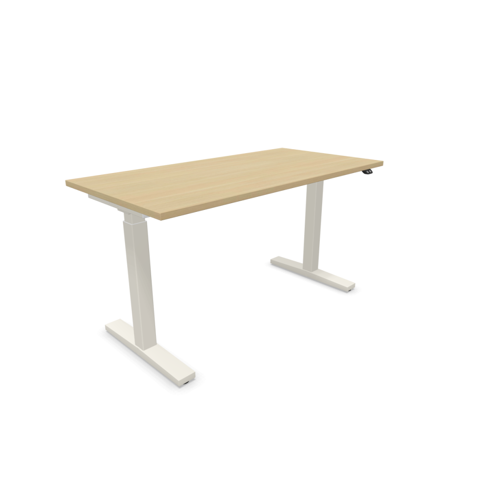 Електрическо бюро eUP2, бяла рамка, 1400х700 мм,ПДЧ 25 мм, дъб Кайзерберг