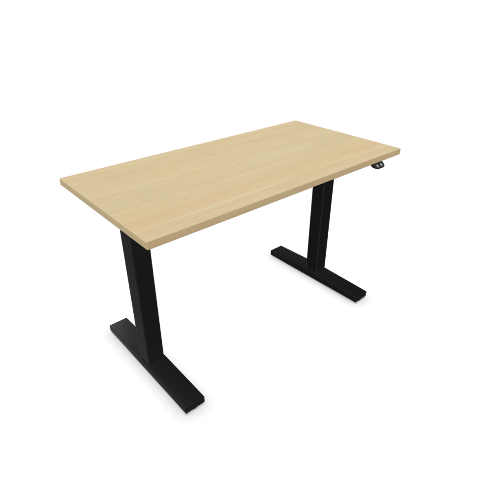 Електрическо бюро eUP2, черна рамка, 1200х600 мм,ПДЧ 25 мм, дъб Кайзерберг