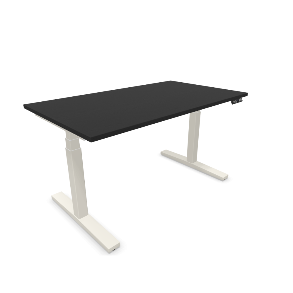 Електрическо бюро eUP3, бяла рамка, 1400х800 мм,ПДЧ 25 мм, черен графит