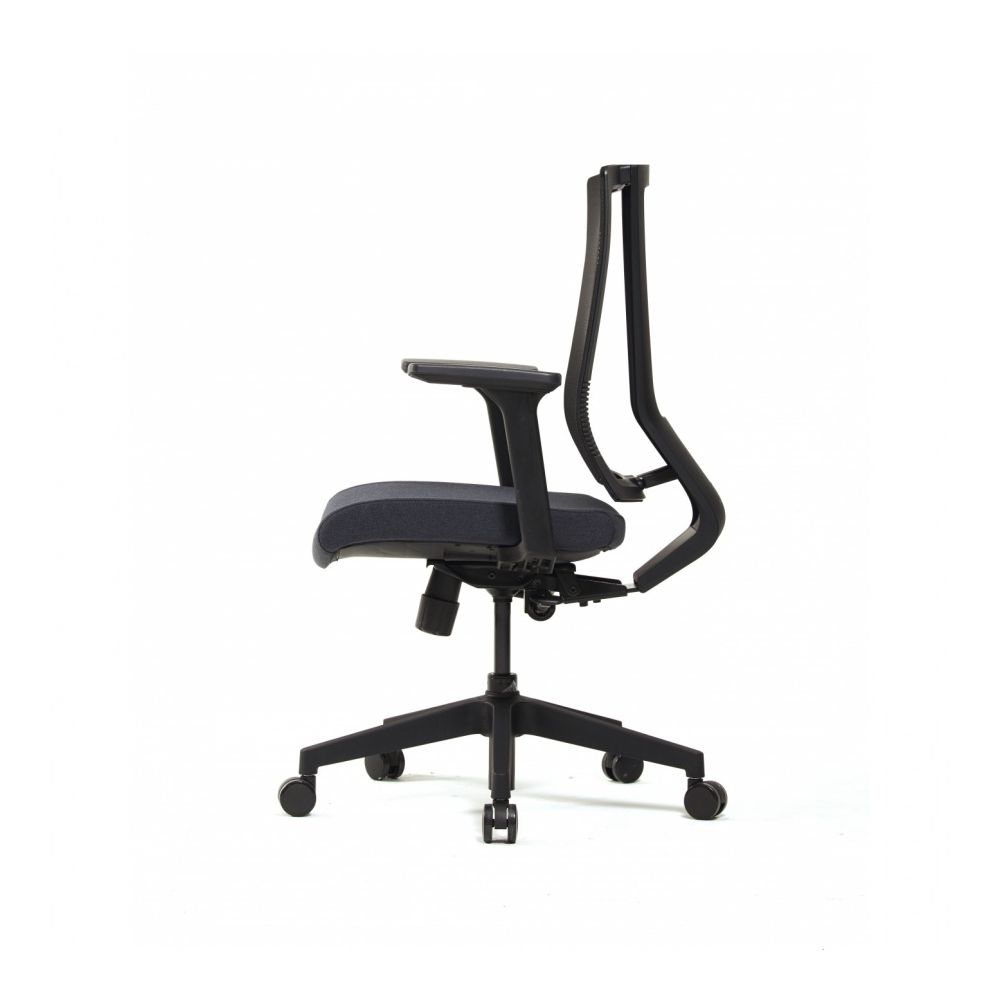 Ергономичен работен стол DAWON G1, мрежа и дамаска, черна PP база, 3D подлакътници, черен