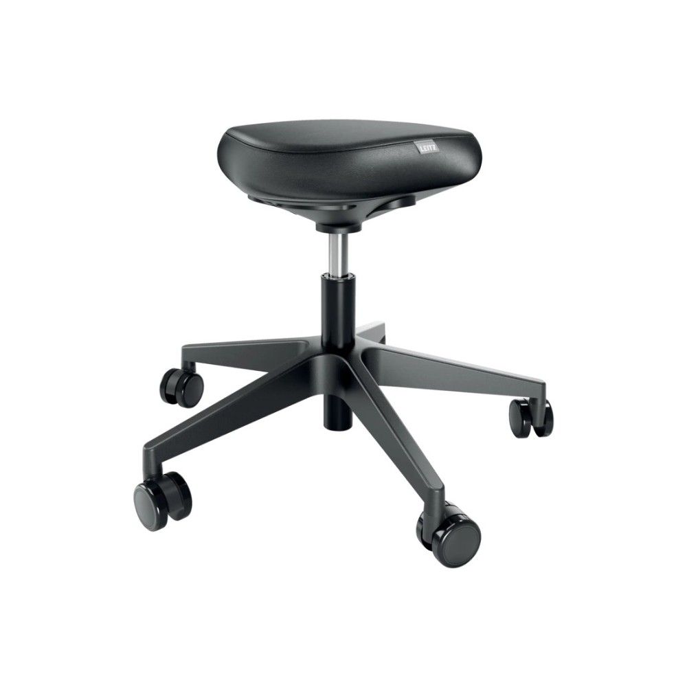 Ергономична табуретка Leitz Ergo Sitting Stool, с колелца, регулируема височина, черна Ергономична табуретка Leitz Ergo Sitting Stool, с колелца, регулируема височина, черна