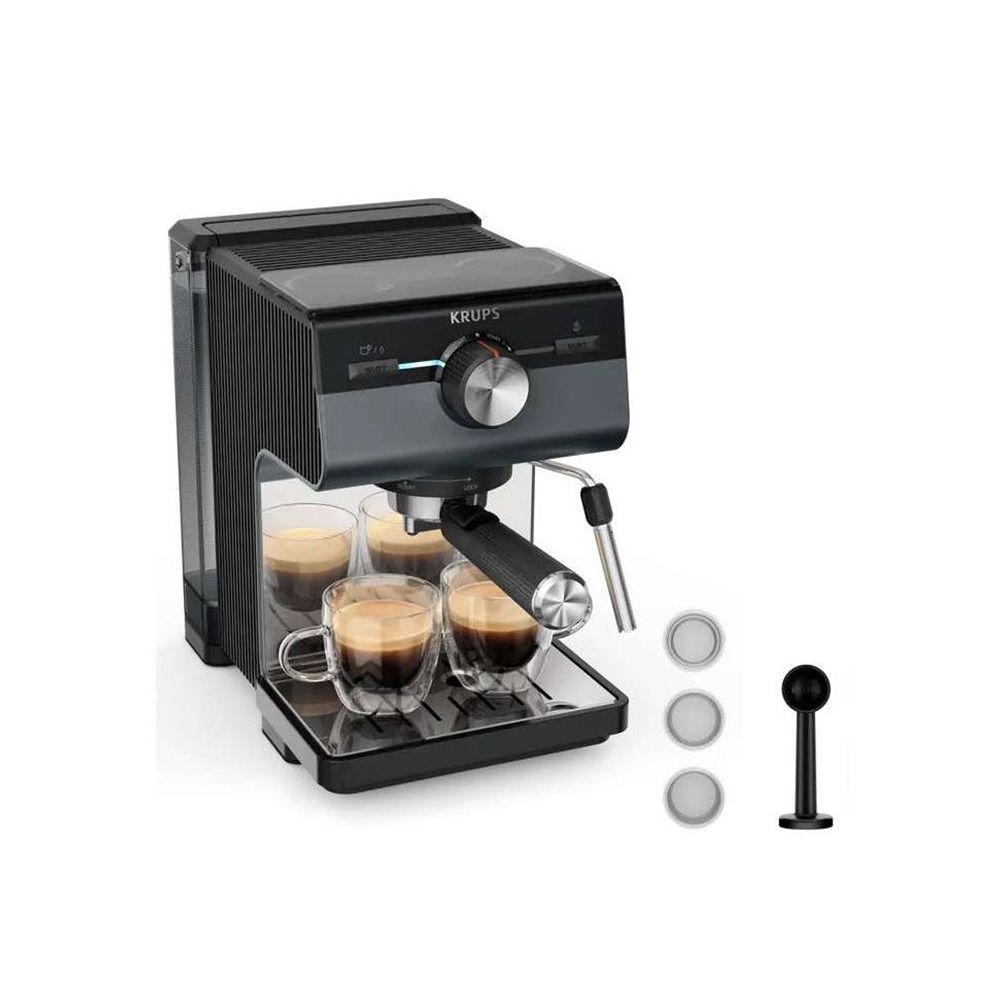 Еспресо кафемашина KRUPS Authentic, C90 XP381810, ръчна, с помпа, черна