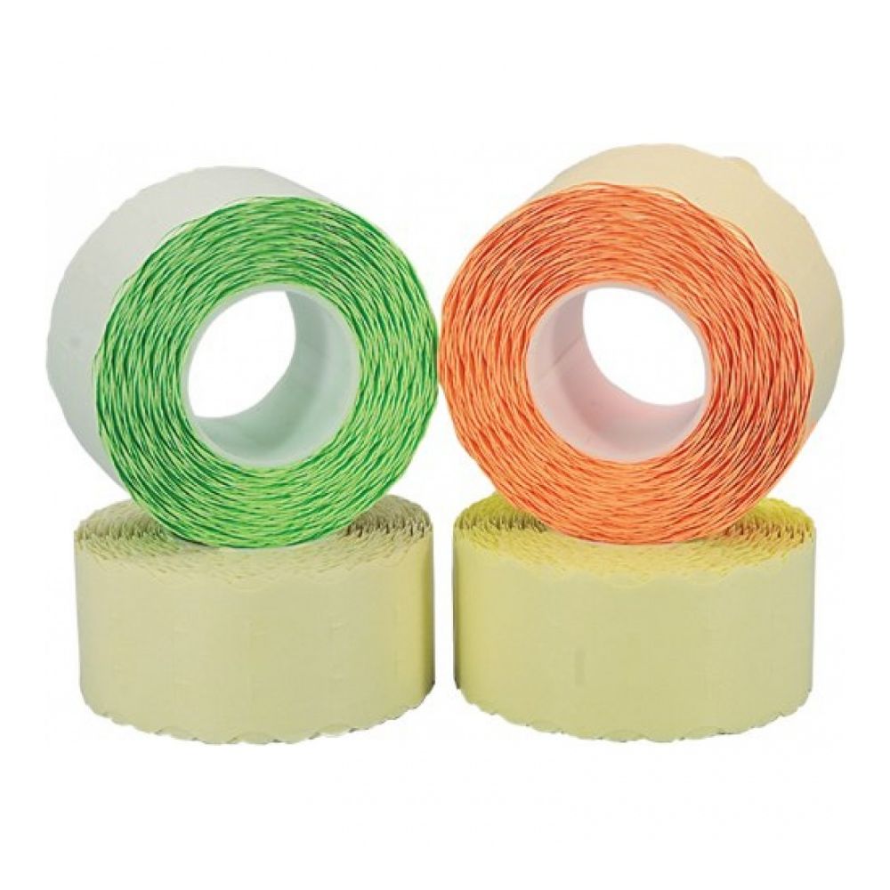 Етикети за маркиращи клещи, оранжеви, 26х16 мм, ролка 900 бр.