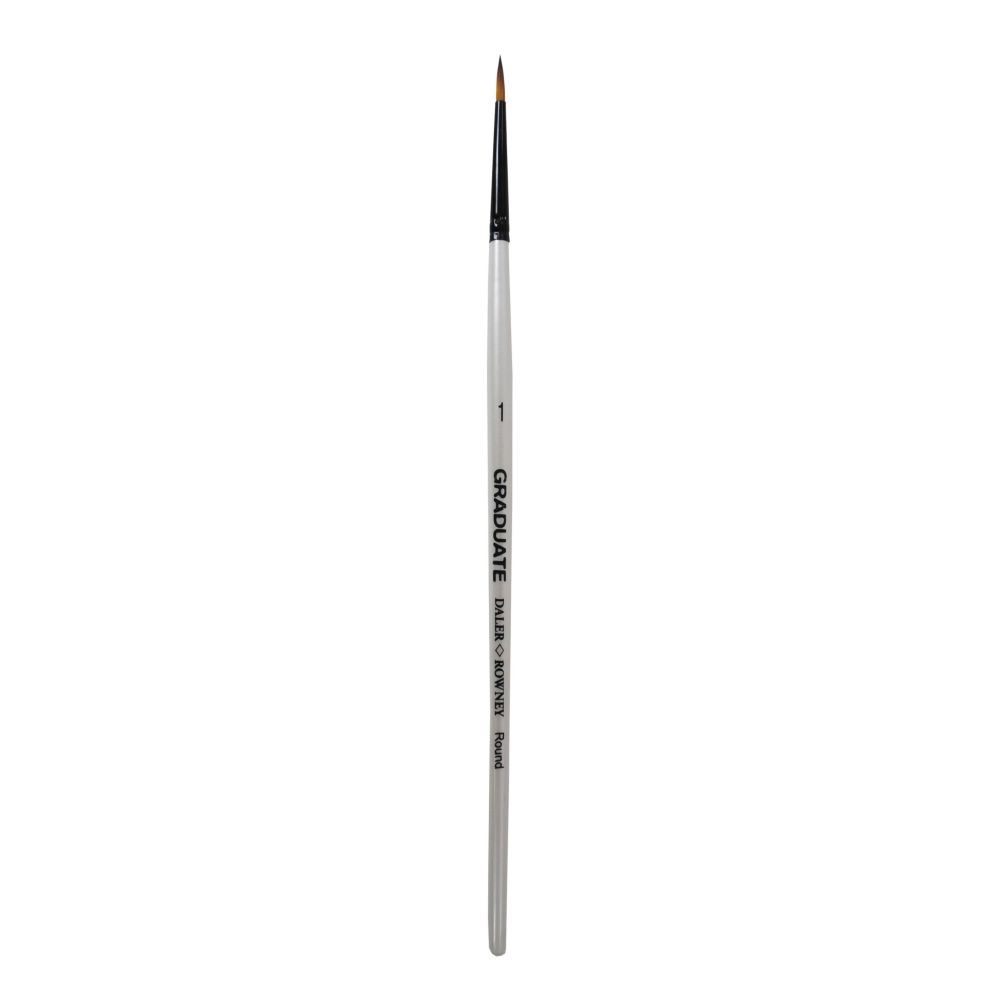 Четка за рисуване DALER-ROWNEY Graduate Synthetic Round №1, кръгла, с къса дръжка, изкуствен косъм