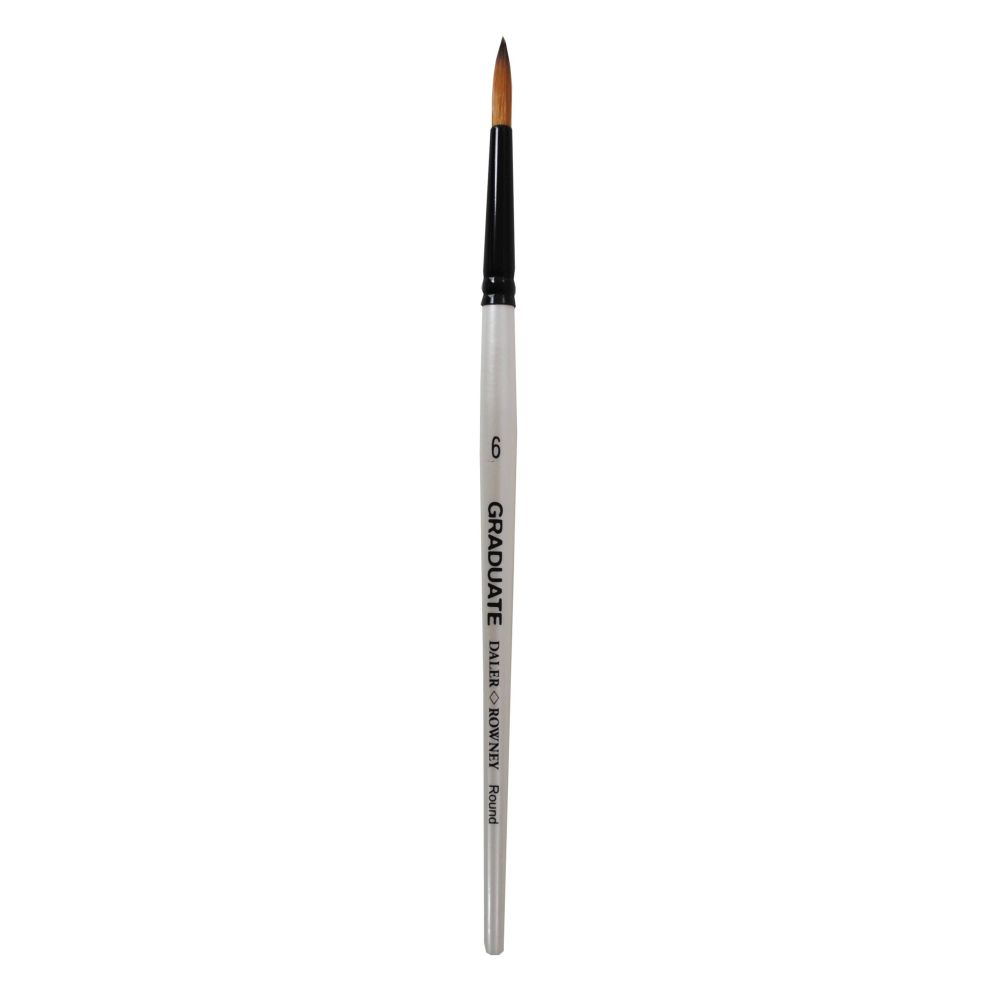 Четка за рисуване DALER-ROWNEY Graduate Synthetic Round №6, кръгла, с къса дръжка, изкуствен косъм