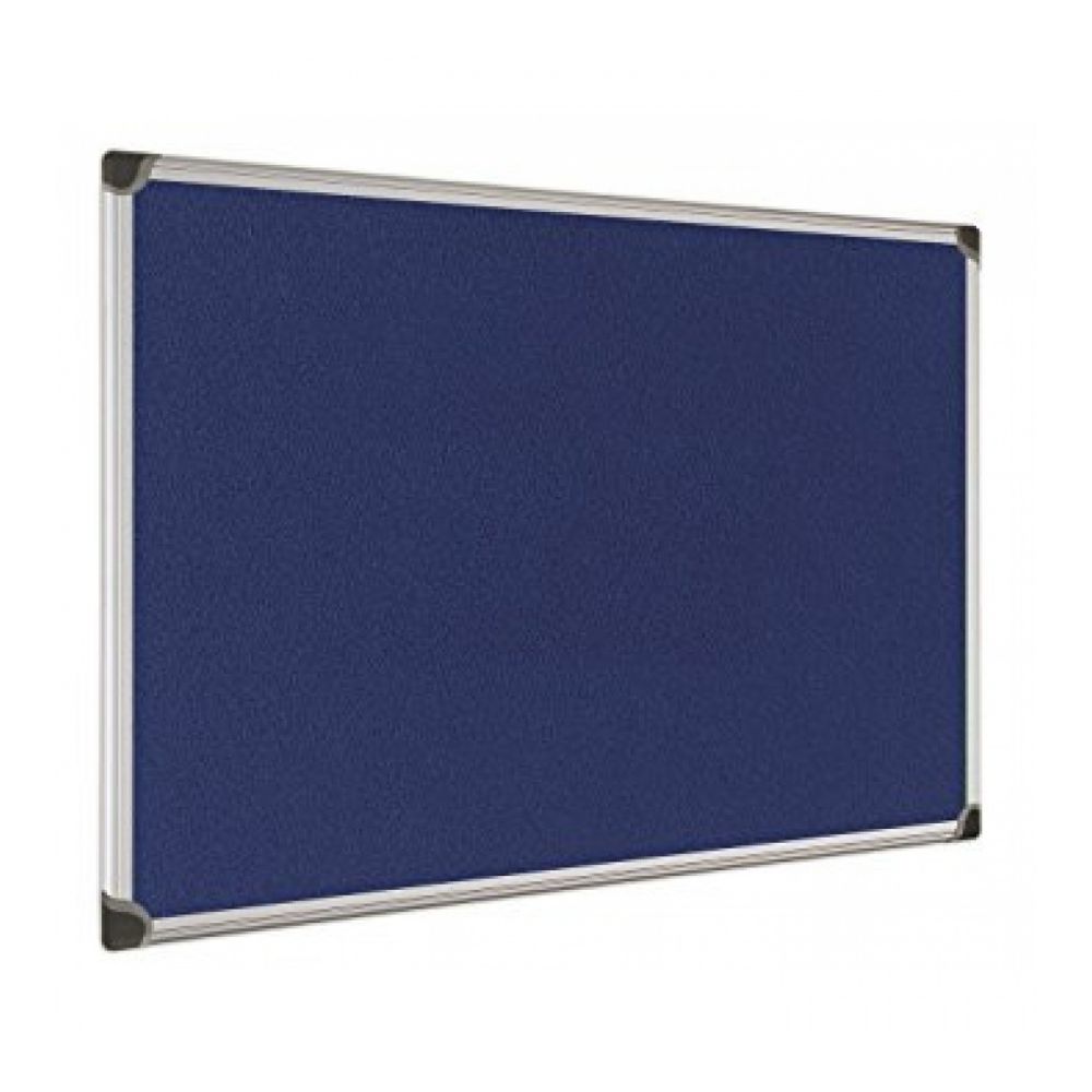 Филцова дъска Bi-Office Maya Series, синя, 1800х1200 мм, алуминиева рамка