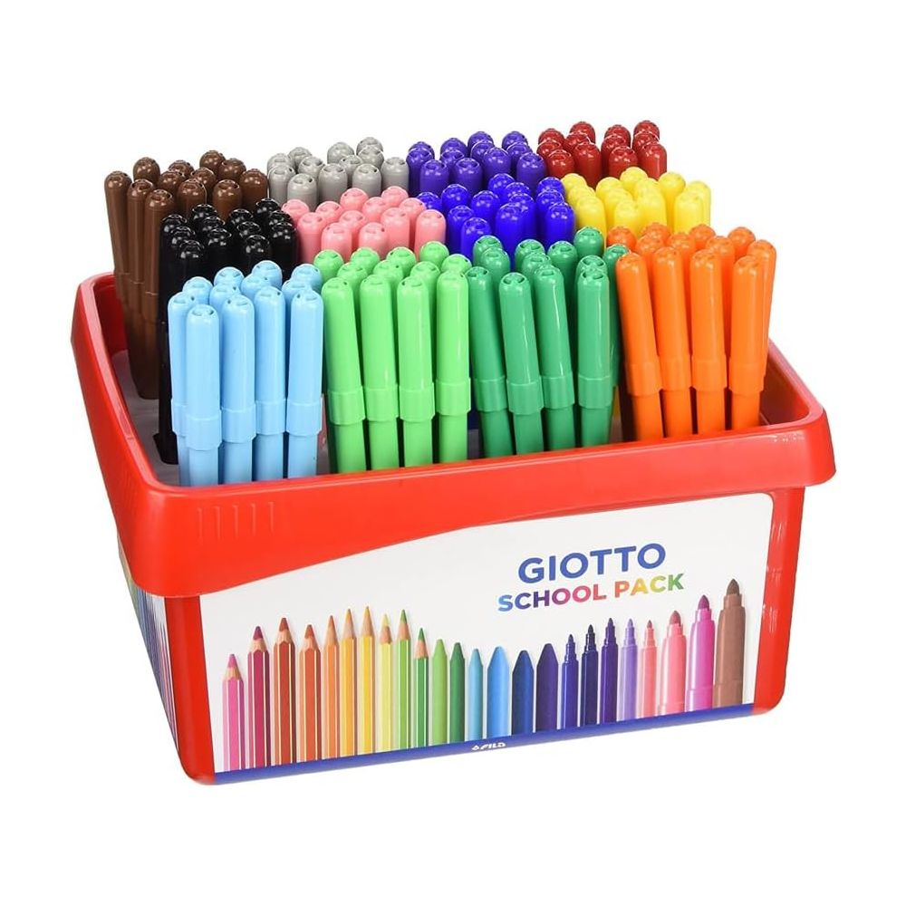 Флумастери GIOTTO Turbo Color School Pack, връх 2.8 мм, 12 цвята, 144 бр.