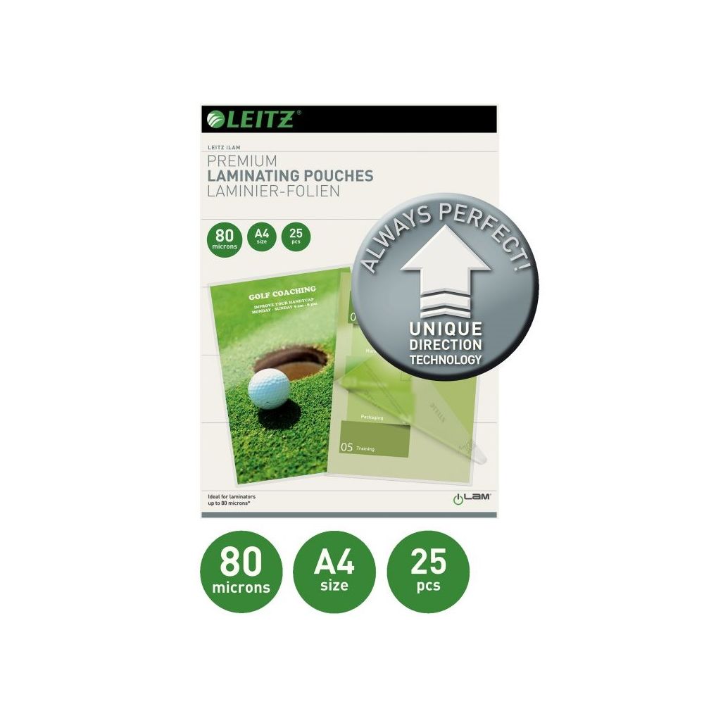 Фолио за ламиниране LEITZ UDT А4, 216x303 мм, 2х80 mic, кутия 25 л.