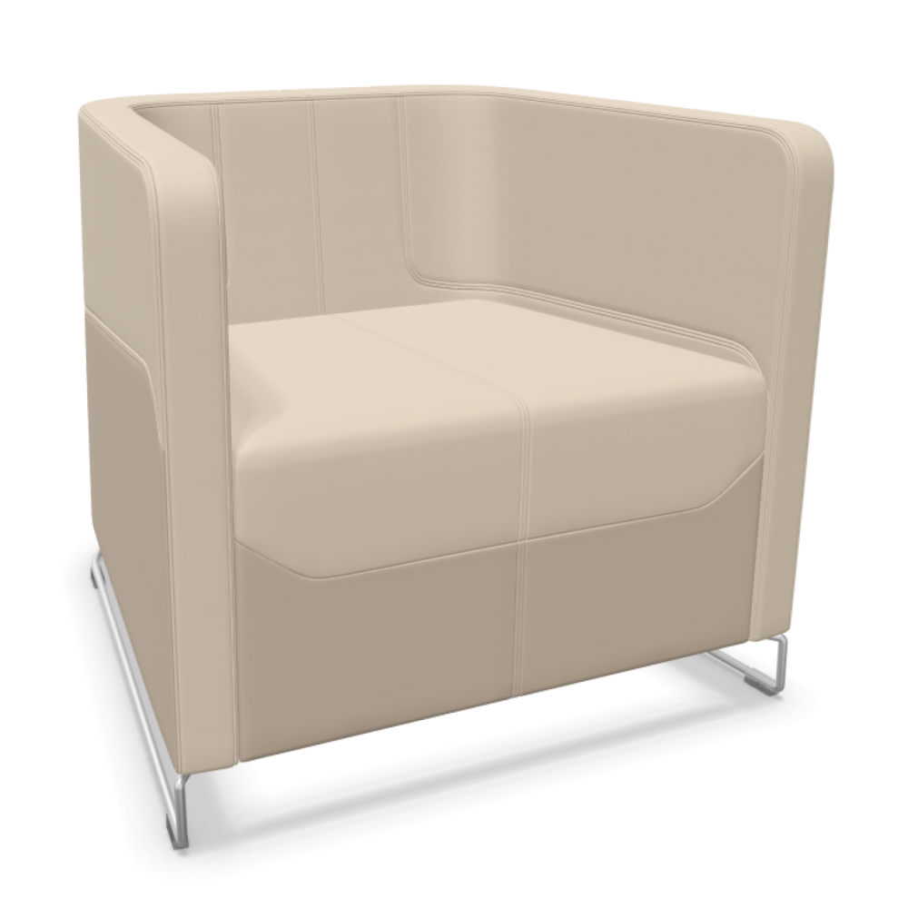 Фотьойл Granite, 790х880х700 мм, хромирана стомана, тапицерия екокожа Valensia(2)VL1048/1049, бежов