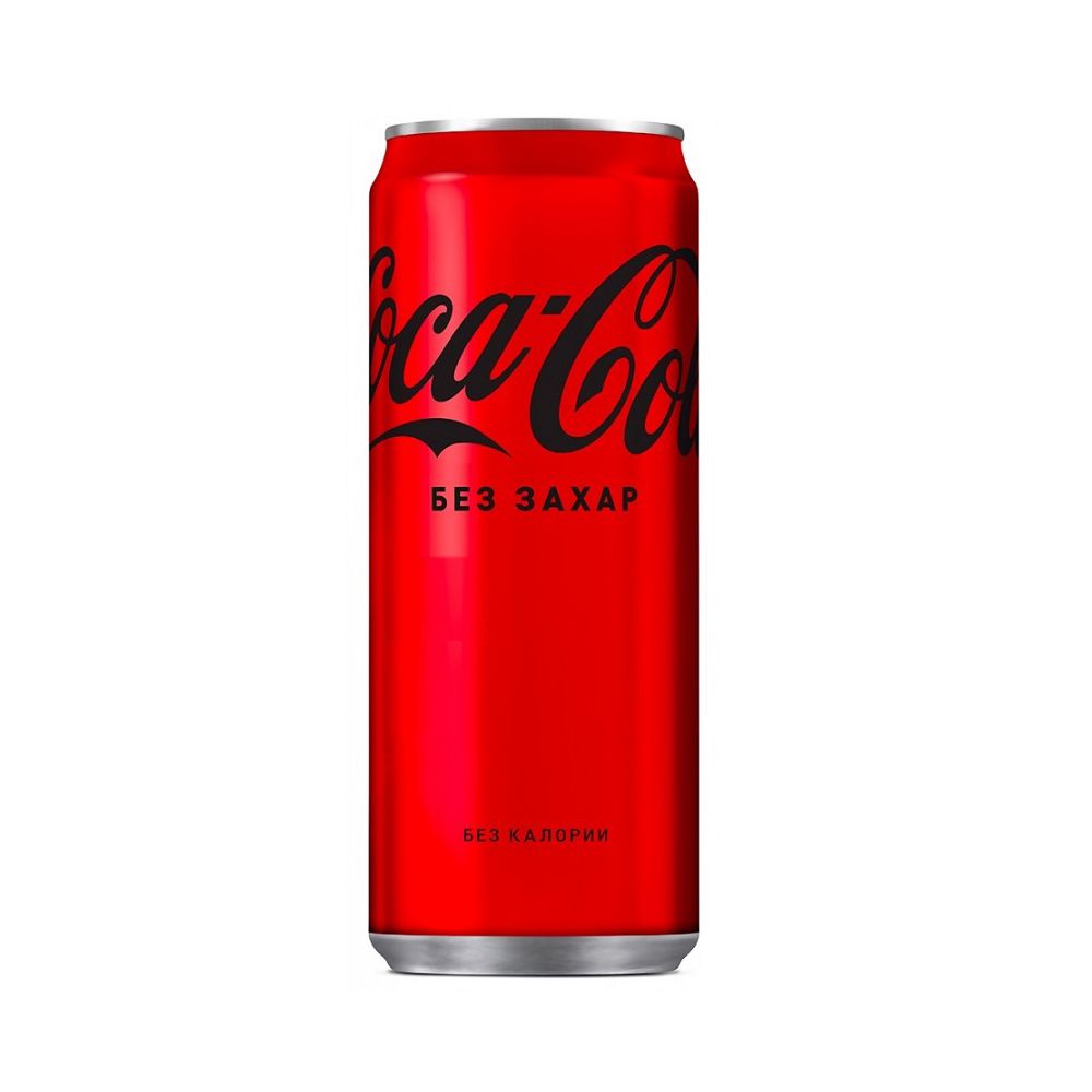 Газирана напитка Coca-Cola Zero, без захар, кен, 330 мл