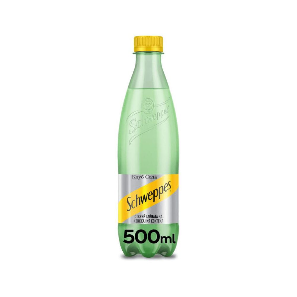 Газирана напитка Schweppes сода, бутилка, 500 мл