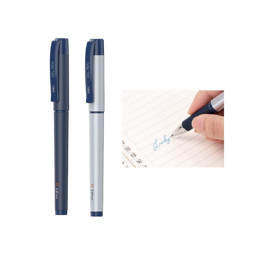 Гелова химикалка Deli EG159-BL, с грип, 1 мм, синя