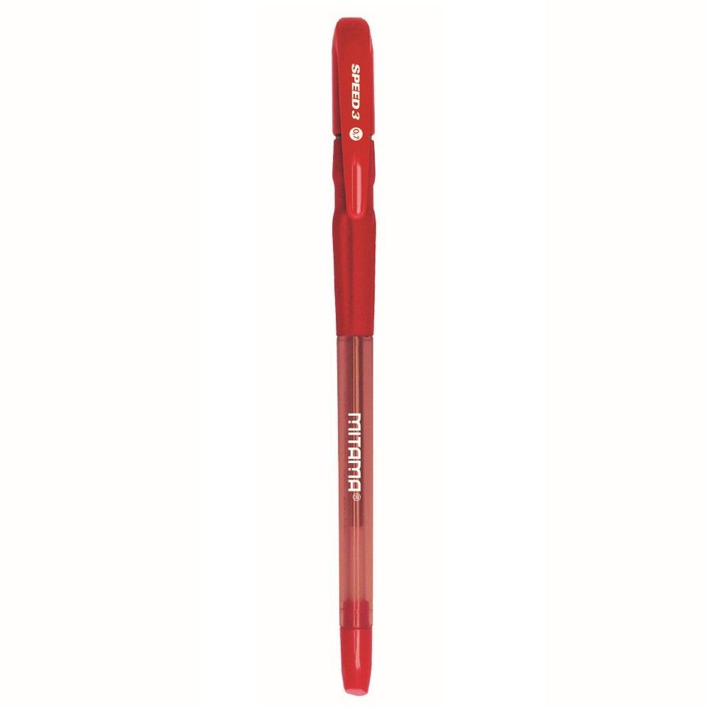 Гелова химикалка MITAMA Speed 3, с грип, 0.7 мм, червена