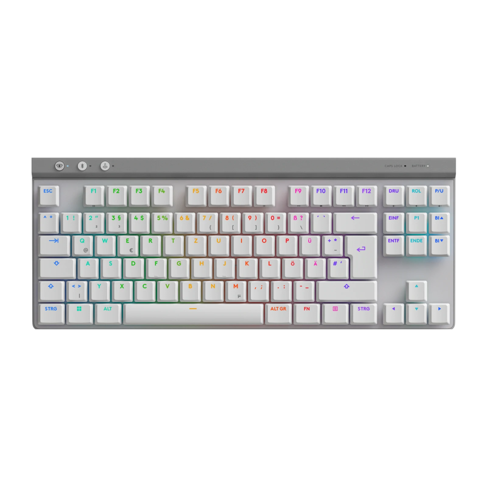 Геймърска безжична клавиатура Logitech G515 Lightspeed TKL, с подсветка, бяла