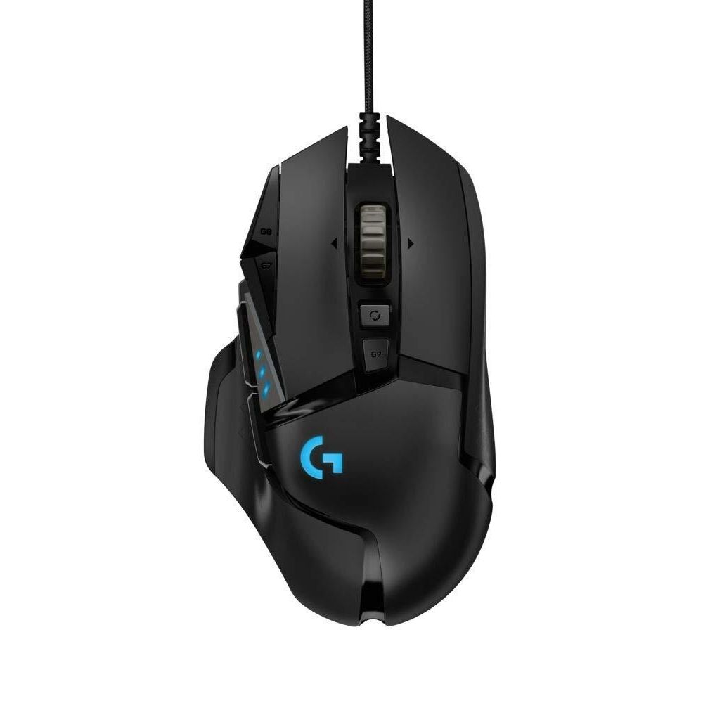 Геймърска мишка Logitech G502 HERO Proteus Spectrum, с кабел, 16000 dpi, 11 бутона, черна