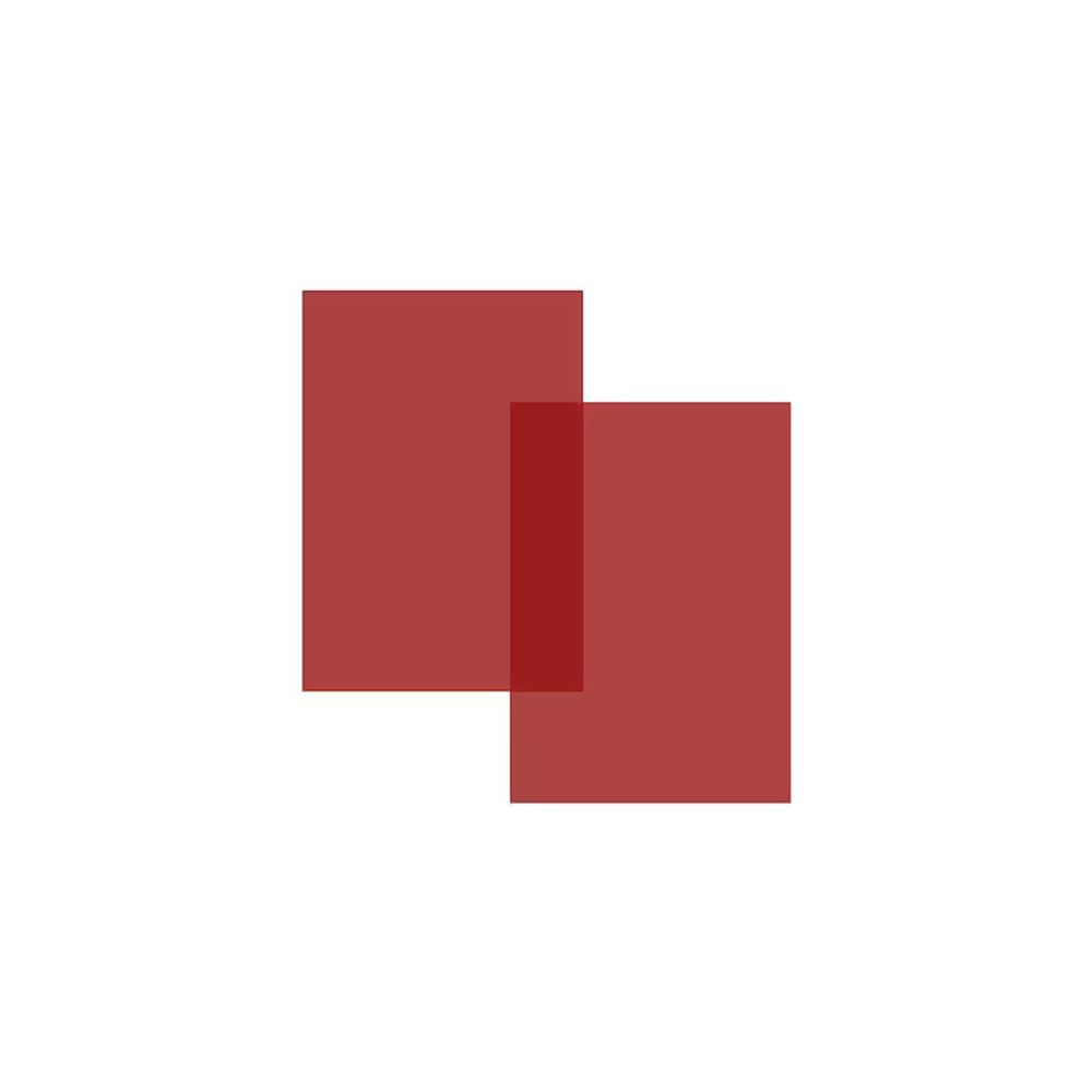 Горна корица за подвързване А4, PVC 150 mic, полупрозрачна, червена