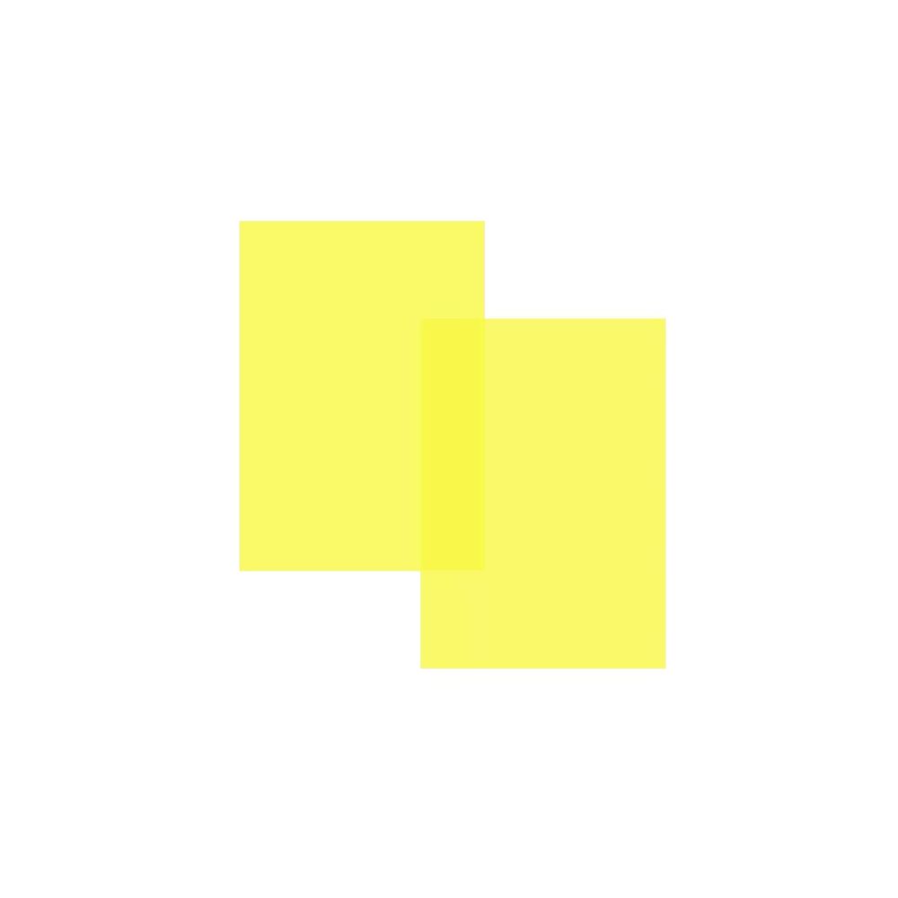 Горна корица за подвързване А4, PVC 150 mic, полупрозрачна, жълта