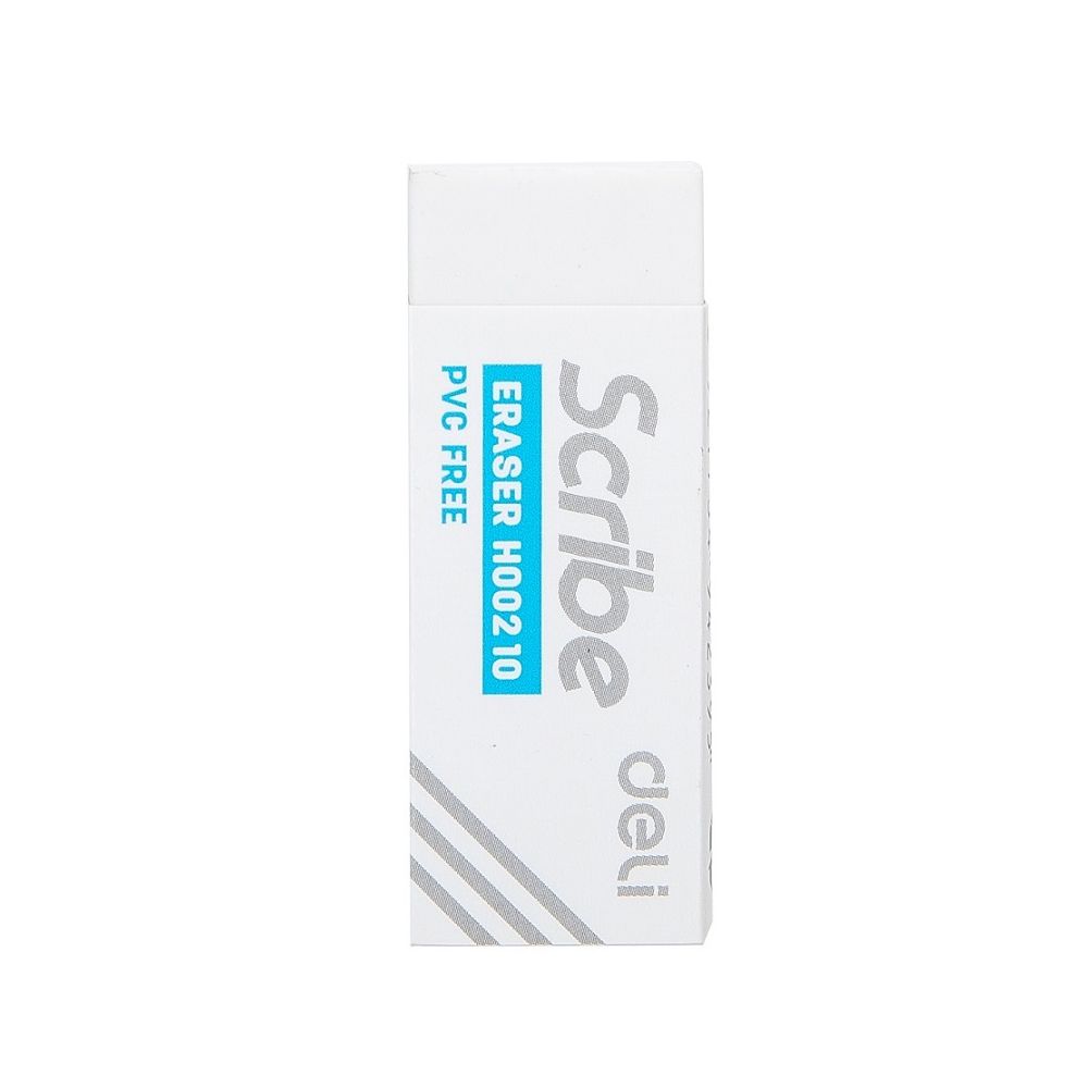 Гума за молив Deli Scribe EH00210, 54х20х10 мм, бяла