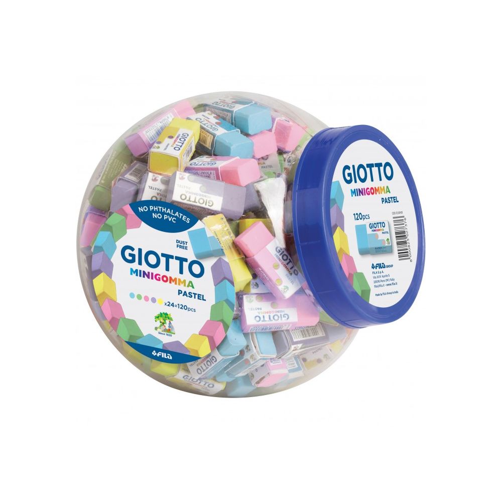 Гума за молив GIOTTO Minigomma Pastel, 14х16х13 мм, цветна