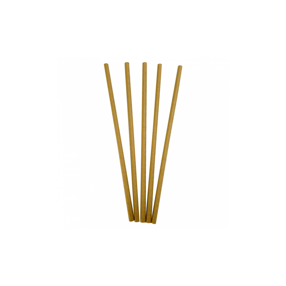 Хартиена сламка Plastic, ЕКО крафт, Ф 0.6/21 см, 250 бр.