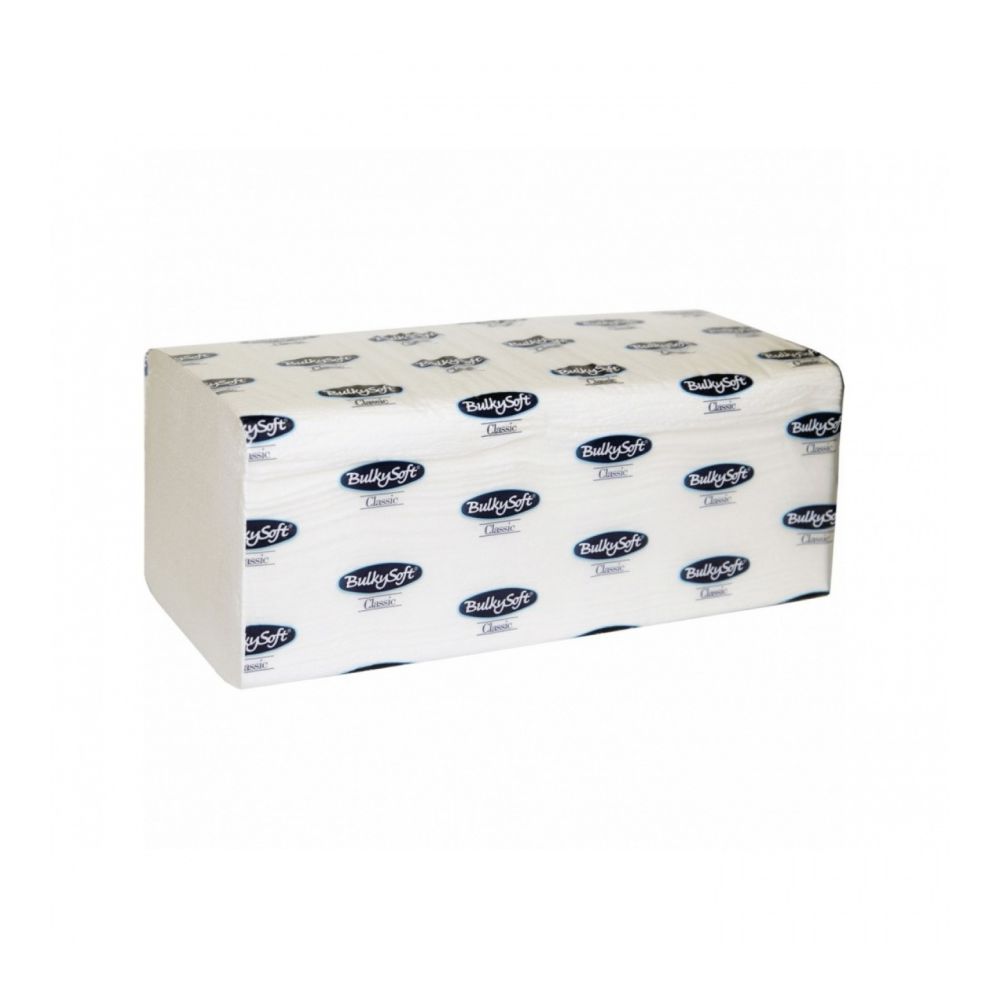Хартиени кърпи за ръце Bulky Soft Classic 84500 , V сгъвка, 24х21.5 см, 2 пласта, 200 къса