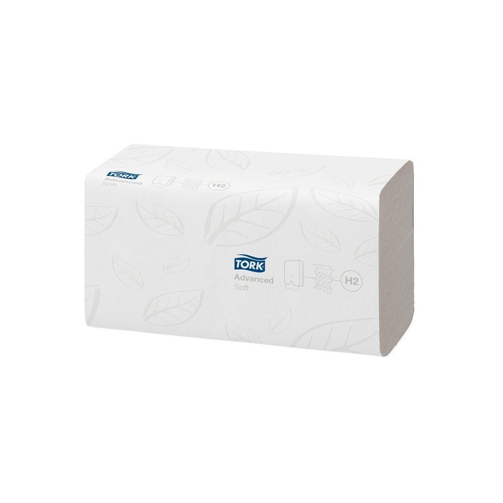 Хартиени кърпи за ръце Tork Xpress Soft H2, V сгъвка, 21х25.5 см, 2 пласта, бели, 180 къса