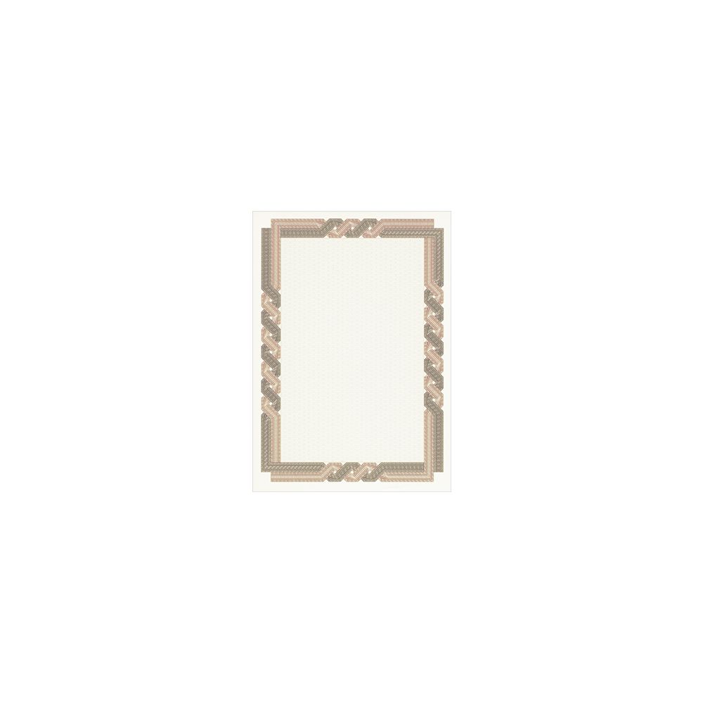 Хартия с воден знак DECAdry, за сертификати, кафява, 115 г, 25 л.