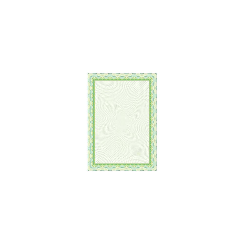 Хартия с воден знак DECAdry, за сертификати, зелена, 115 г, 25 л.