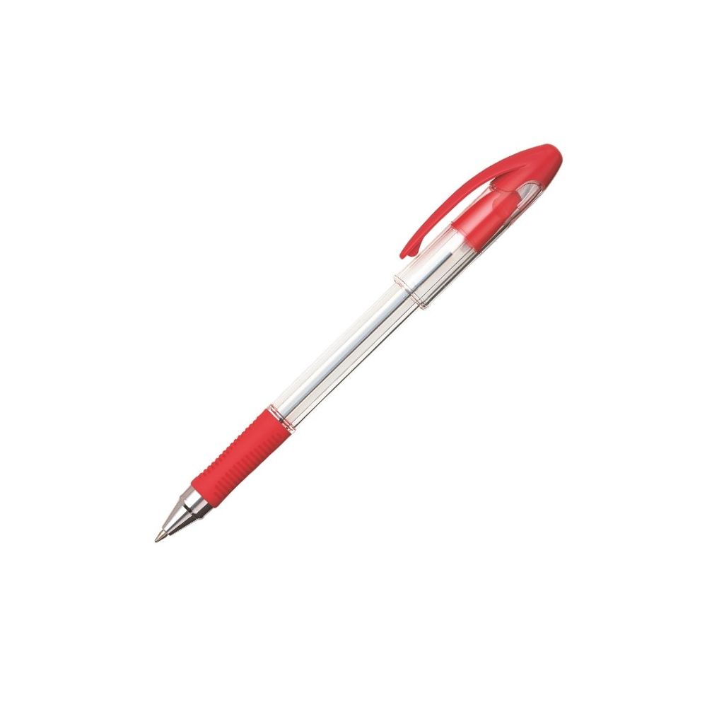 Химикалка Penac SOFT GLIDER, с грип, 0.7 мм, червена