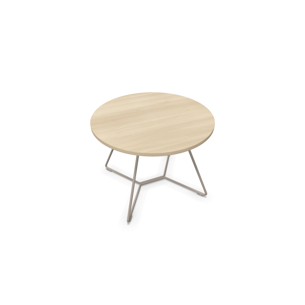 Холна маса Tilkka, метална база, бежова, плот D600х450 мм, ПДЧ 18 мм, акация