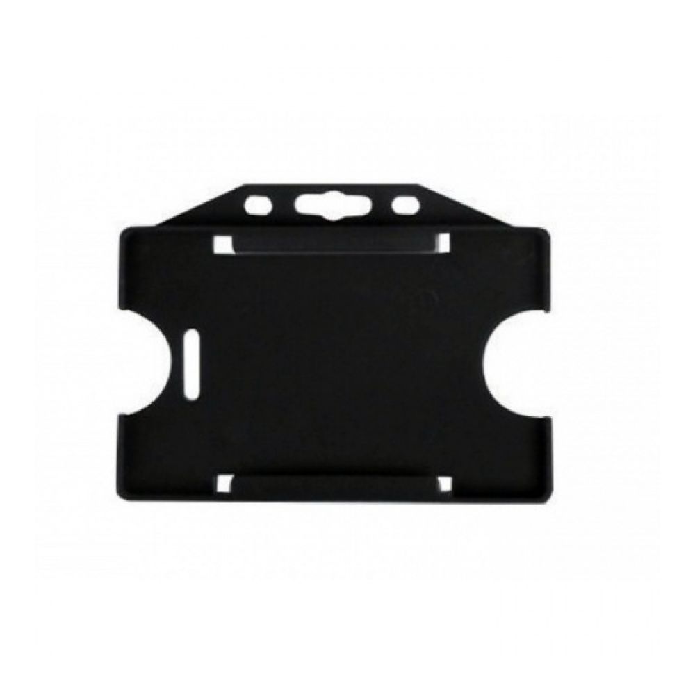 Хоризонтален бадж-панел, PVC, 85x55 мм, черен