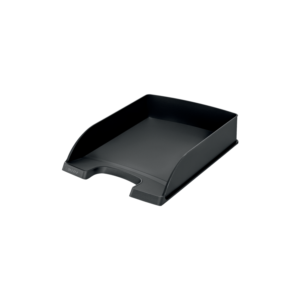 Хоризонтална поставка LEITZ Plus, Polystyrene, кристална, черна