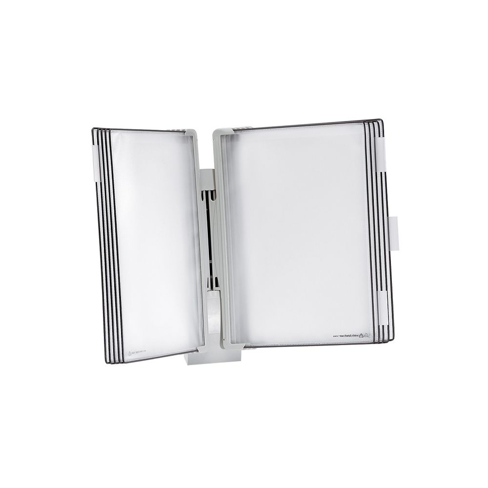 Информационна система за стена Djois, PP, А4, включва 10 PVC джоба със сива рамка