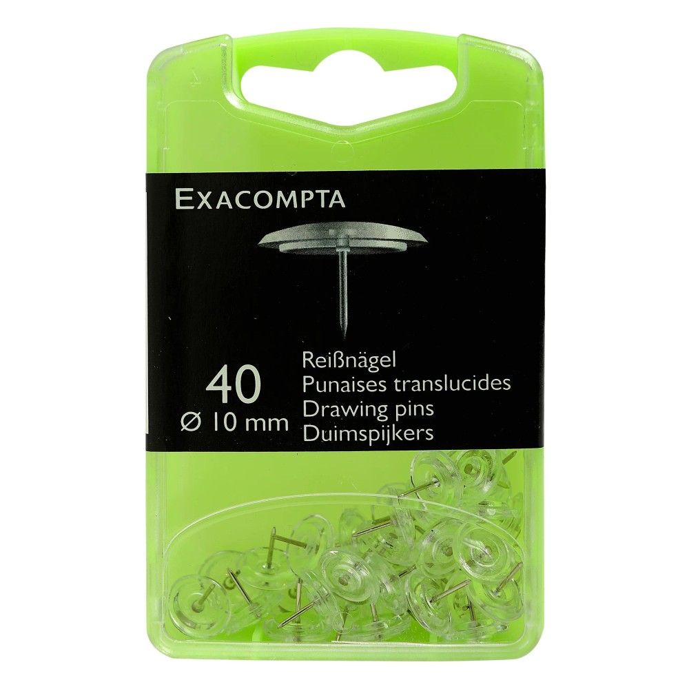 Кабъри EXACOMPTA, кристални, 10 мм, кутия 40 бр.