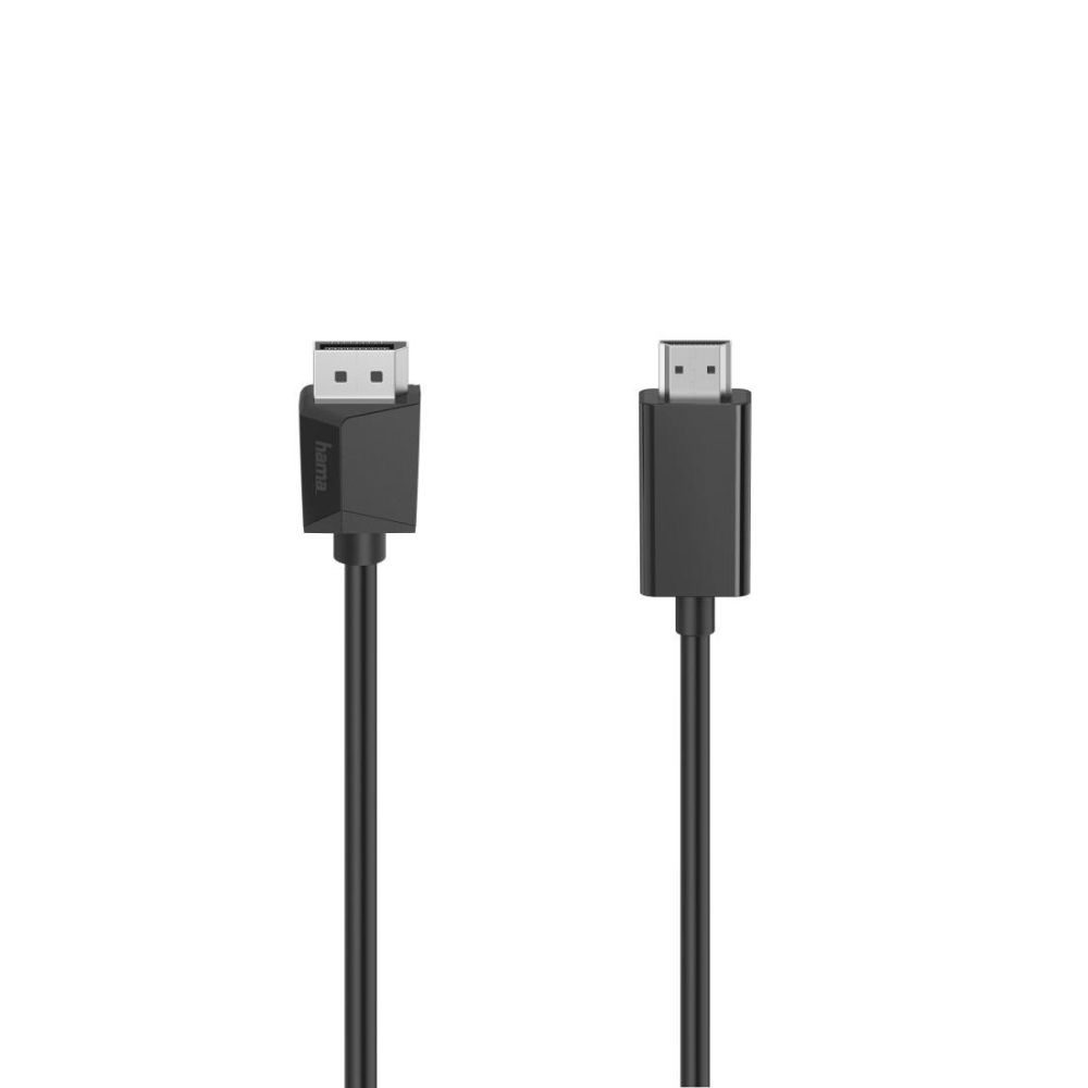 Кабел HAMA 205144, DisplayPort(м) към HDMI(м), ULTRA-HD, 4K, 1.5 м, черен