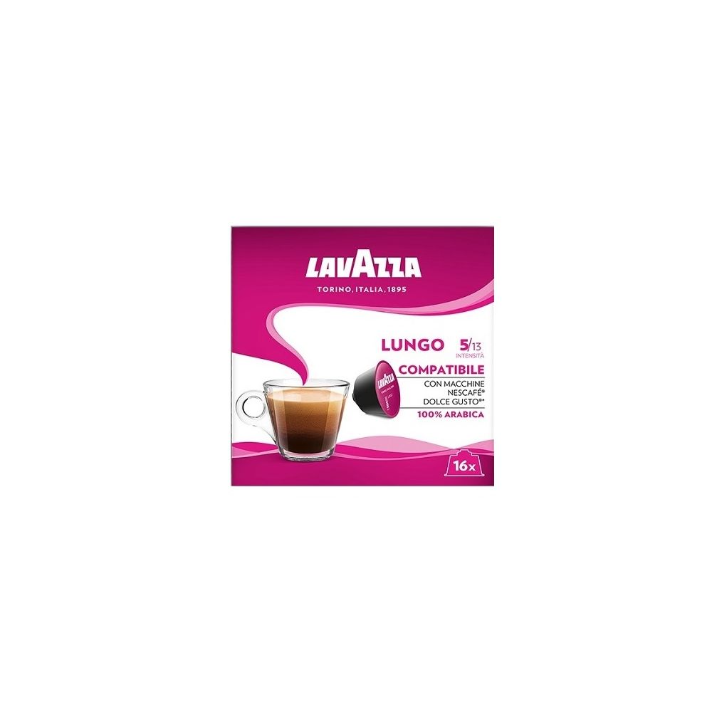 Кафе Lavazza LUNGO compatible, капсули съвместими с машини Dolce Gusto, кутия 16 бр.