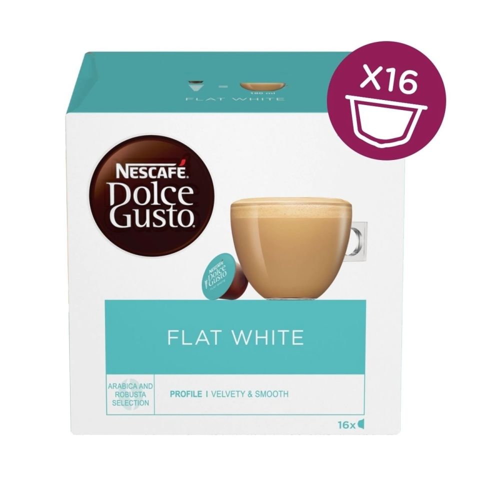 Кафе Nescafe Dolce Gusto Flat White, капсули, кутия 16 бр.