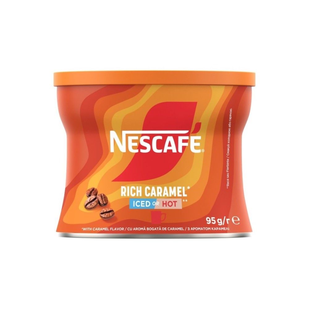 Кафе Nescafe Rich Caramel разтворимо, метална кутия, с вкус карамел 95г