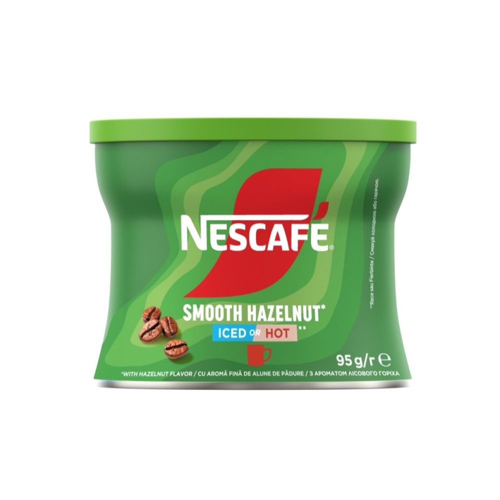 Кафе Nescafe Smooth Hazelnut разтворимо, метална кутия, с вкус лешник 95г 
