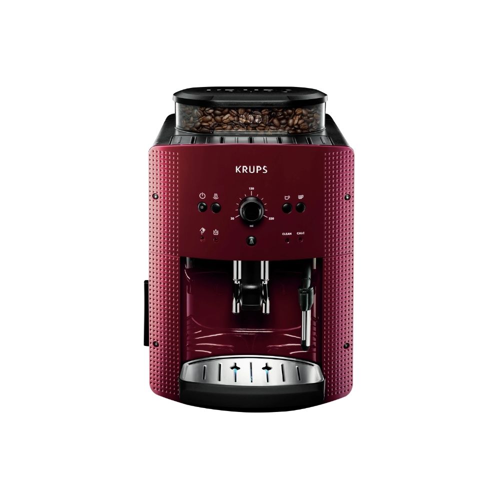 Кафеавтомат KRUPS Essential Espresso, EA810770 за еспресо и капучино, 1450 W, 1700 мл, червен
